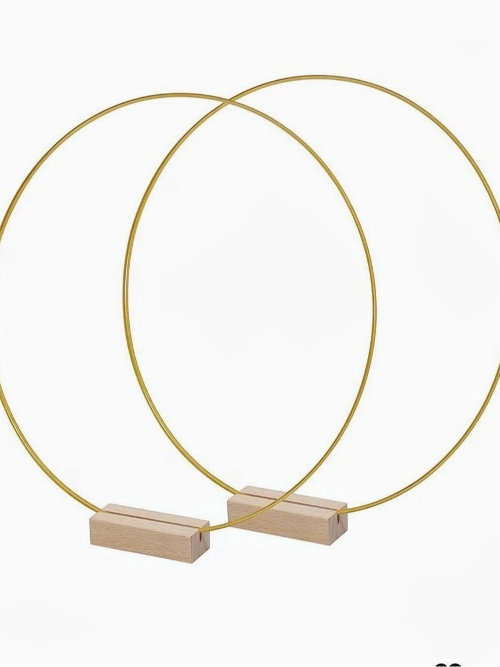 2-Piece Metal Floral Hoop Centerpiece for Table 12''